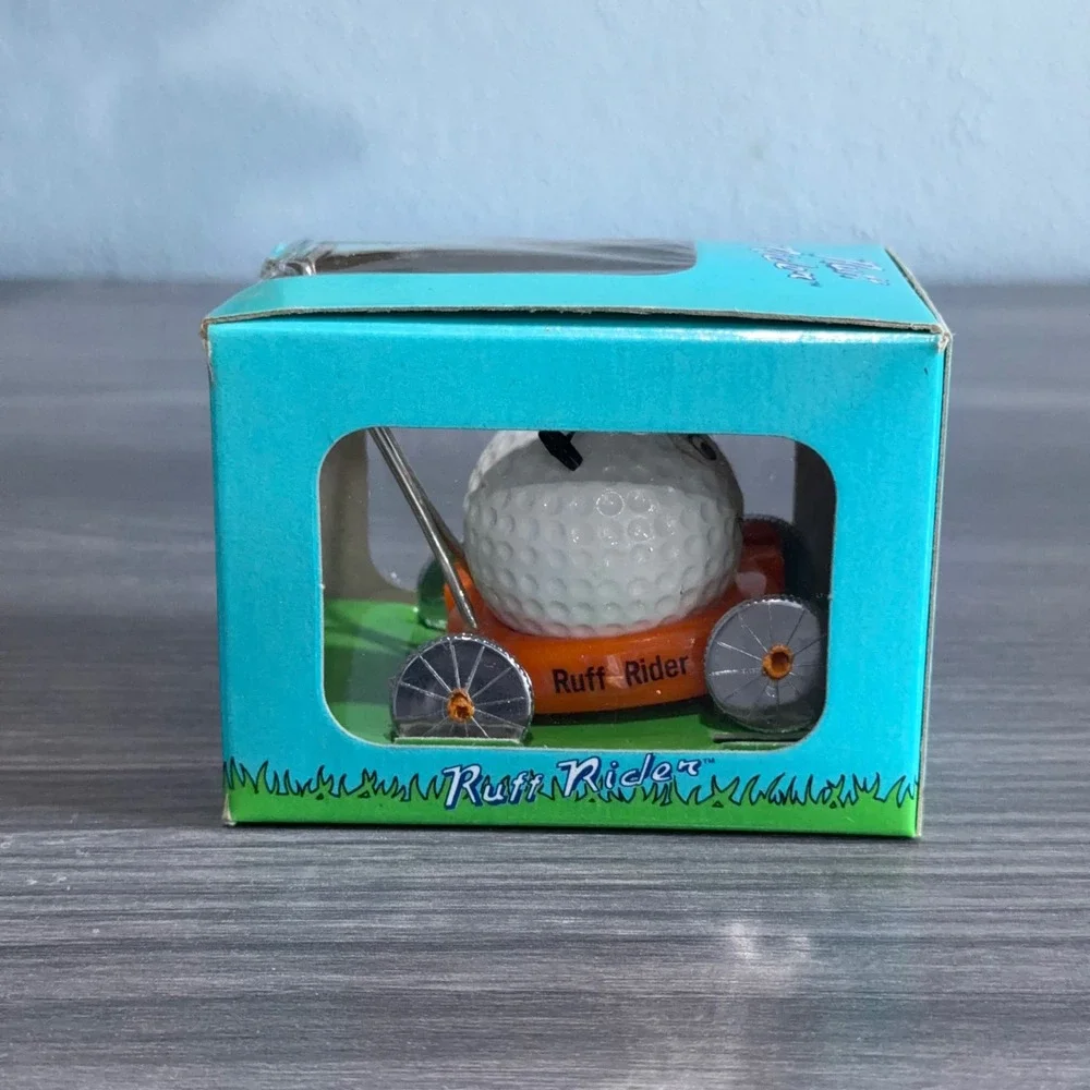 Vintage 1987 Nikry Ruff Rider Golf Ball Lawnmower Novelty Toy with Box Gift